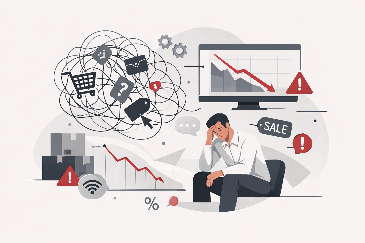 Desafios e frustrações em e-commerce